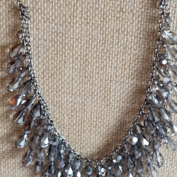 Swarovski Swan  "Mustang" Smokey Crystals Multi Strand Statement Vtg Necklace - Picture 13 of 14